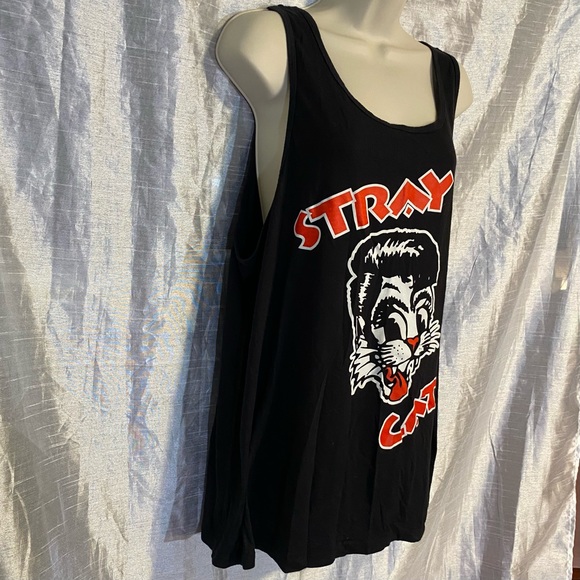 Stray Cats stretchy tank top women’s XXL, no tags, GUC, makes good sleep shirt - Picture 2 of 5